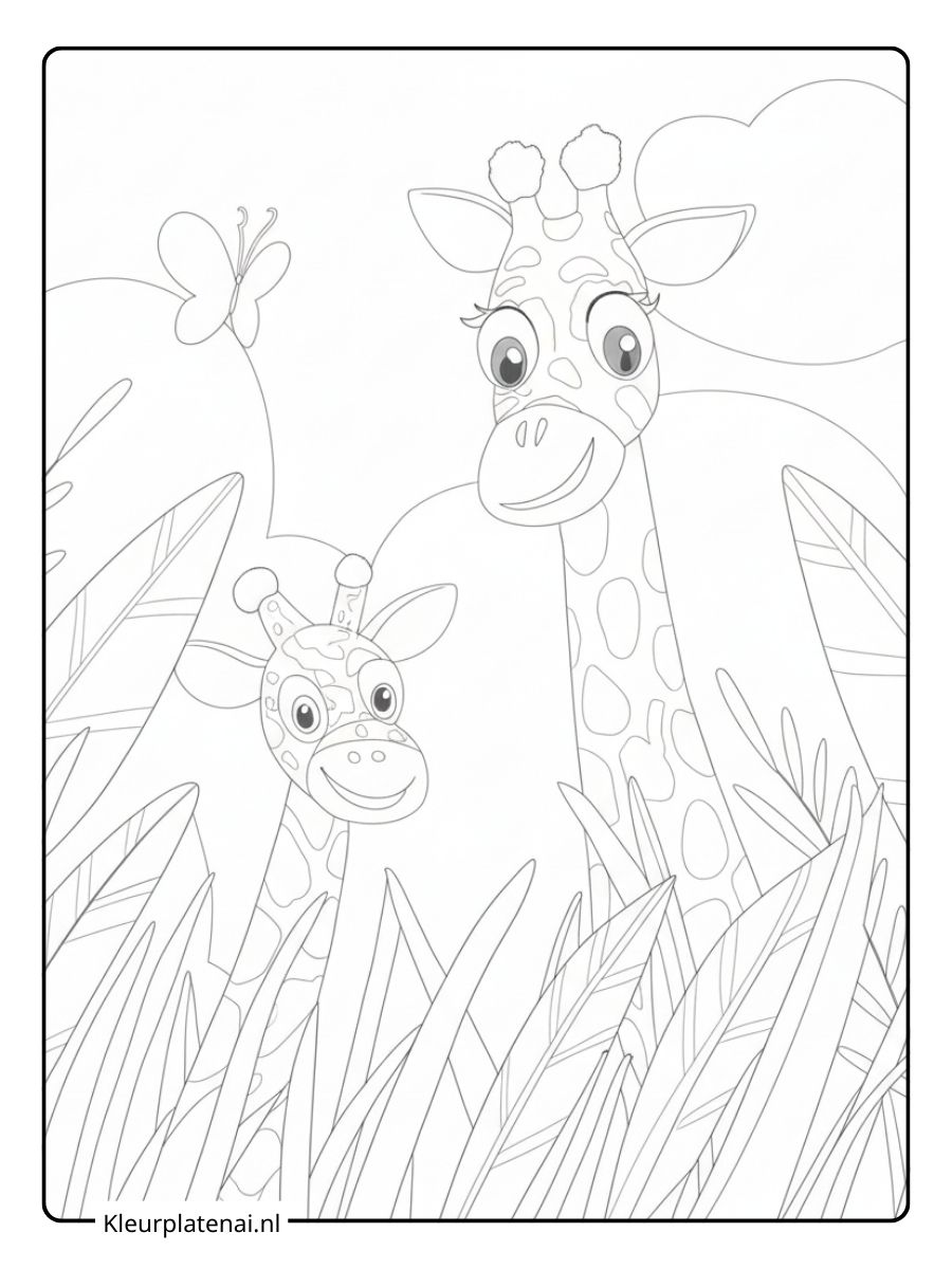Giraf Kleurplaat (15)