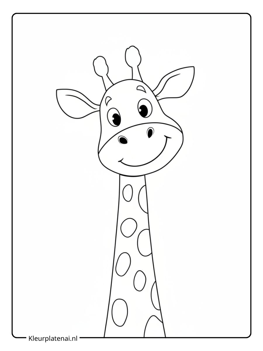Giraf Kleurplaat (3)