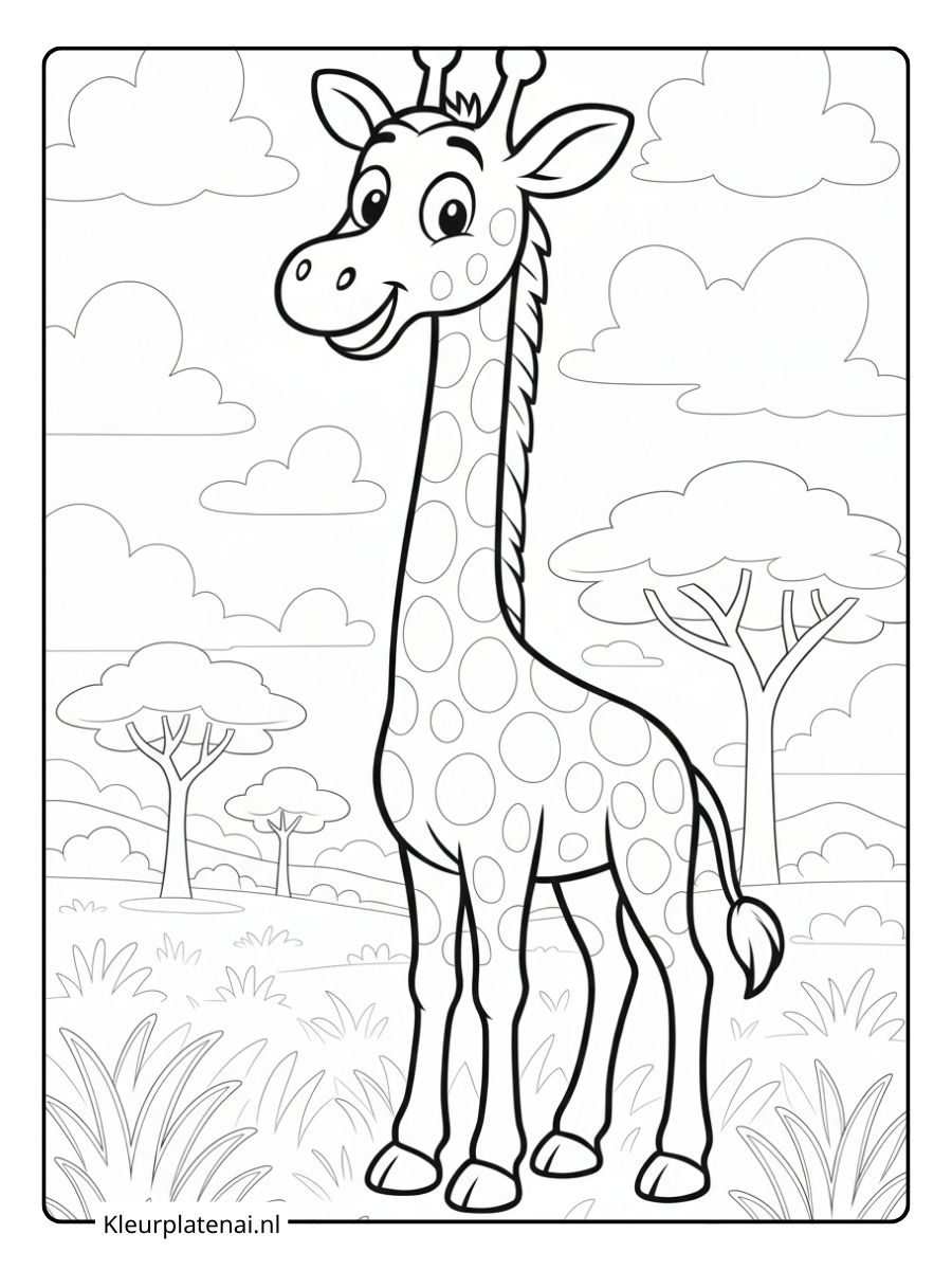 Giraf Kleurplaat (5)