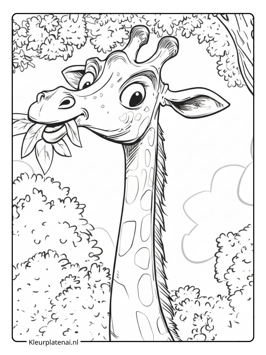 Giraf Kleurplaat (6)
