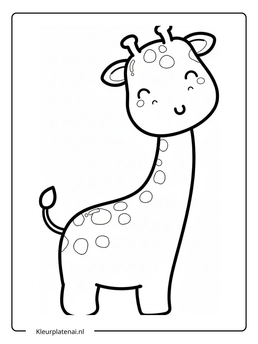 Giraf Kleurplaat (8)
