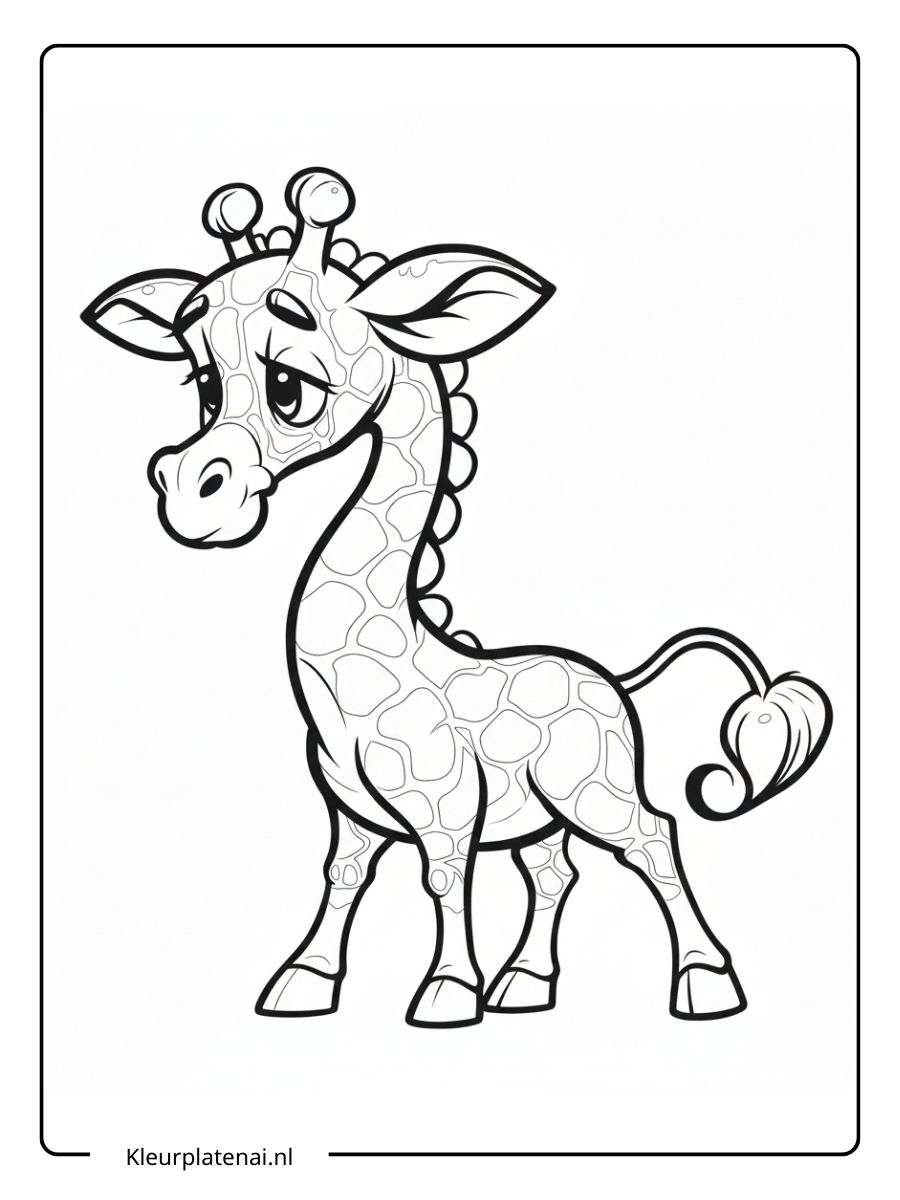 Giraf Kleurplaat (9)