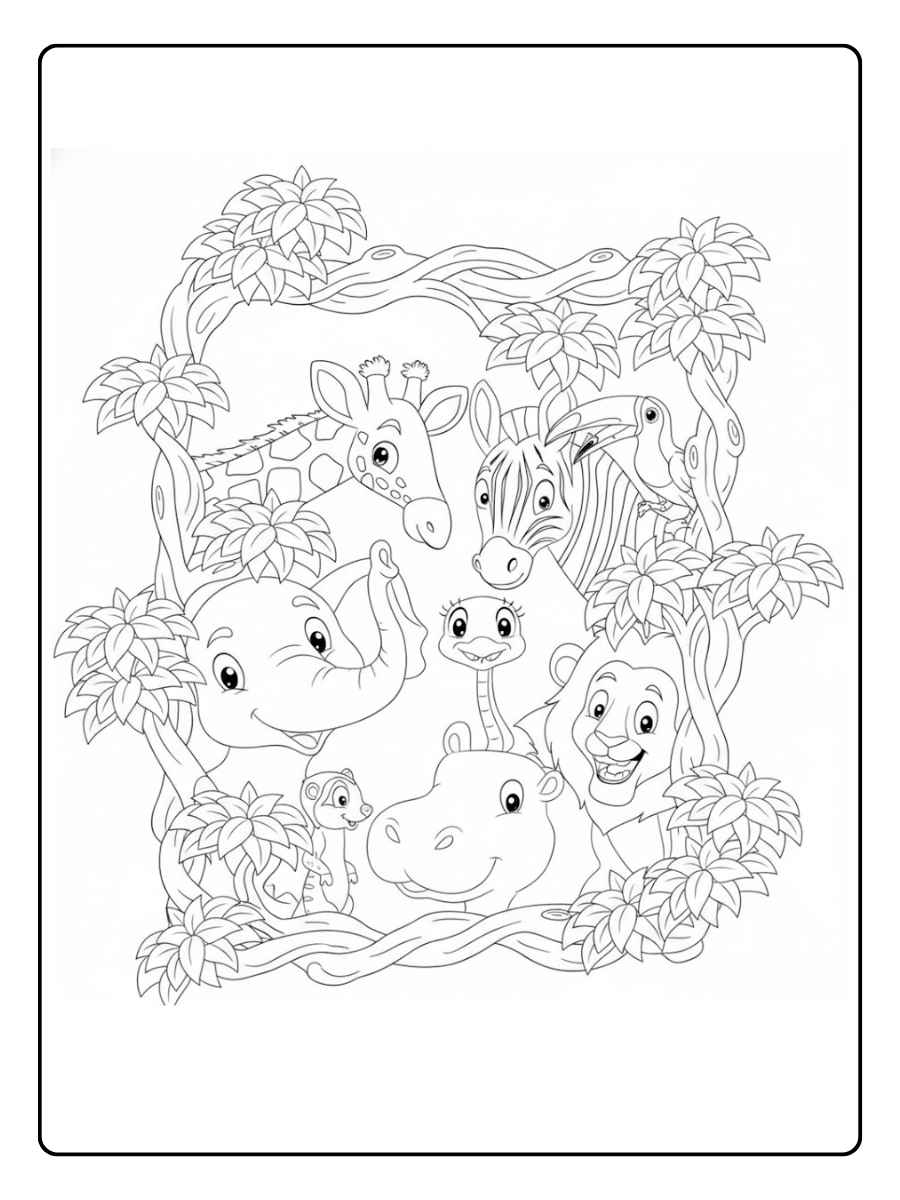 Grote dierentuin dieren kleurplaat dierentuin