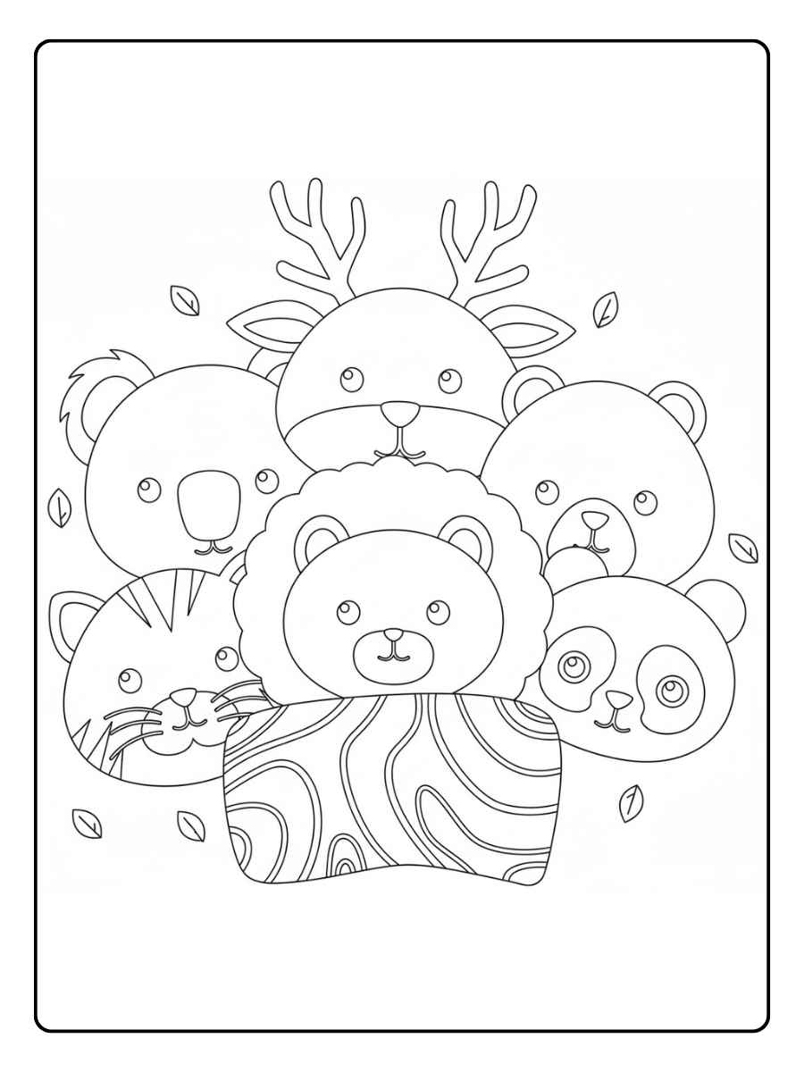 Kleurplaat Dieren Vriendschap in Heartlake City