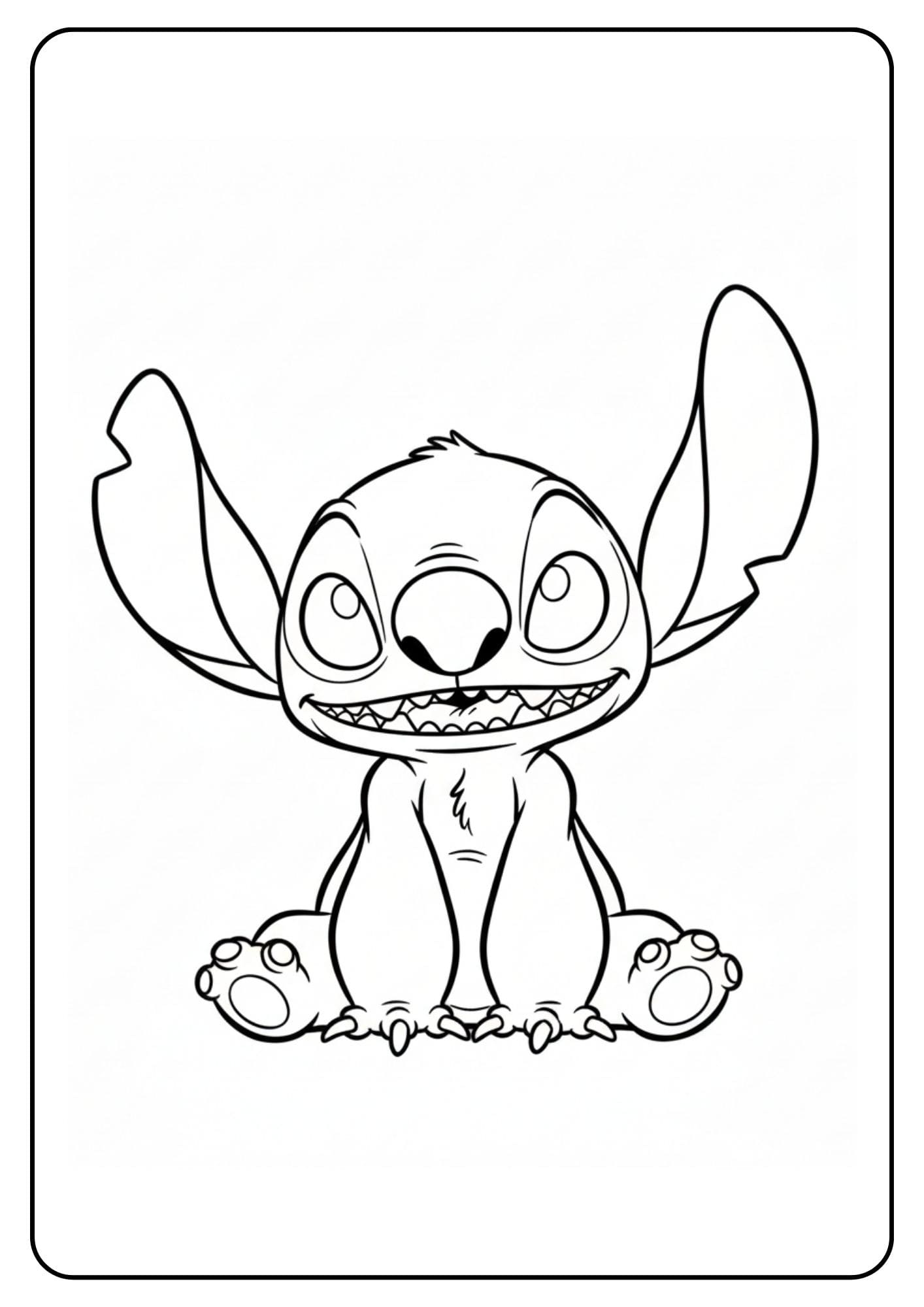 Kleurplaat Disney Stitch schattig