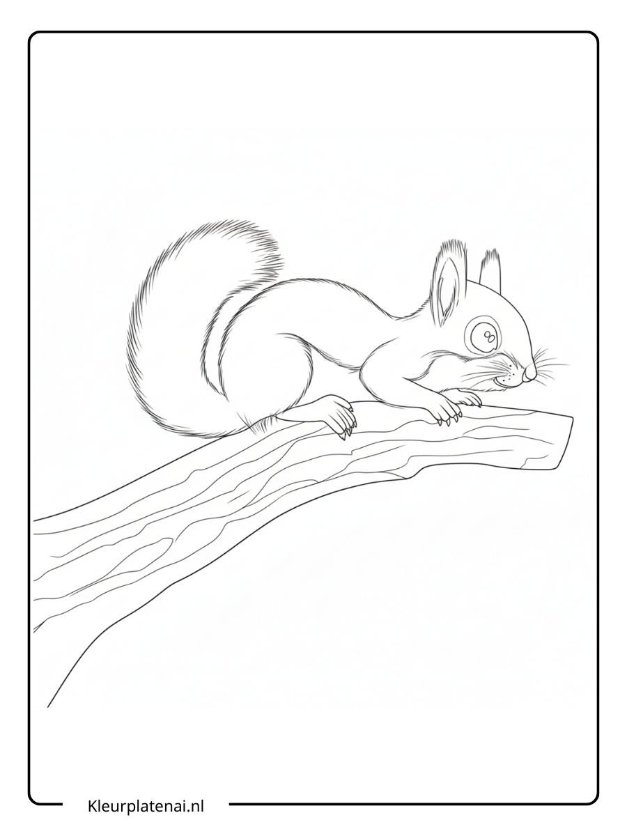 Kleurplaat Eekhoorntje (10)