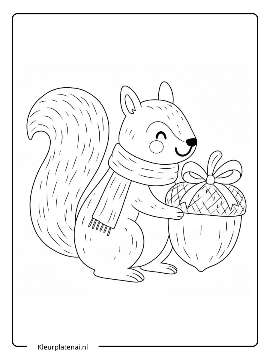 Kleurplaat Eekhoorntje (12)