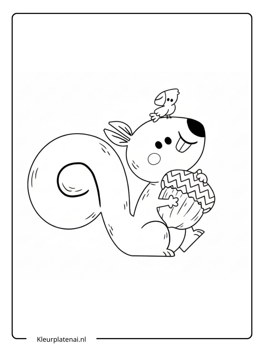 Kleurplaat Eekhoorntje (14)