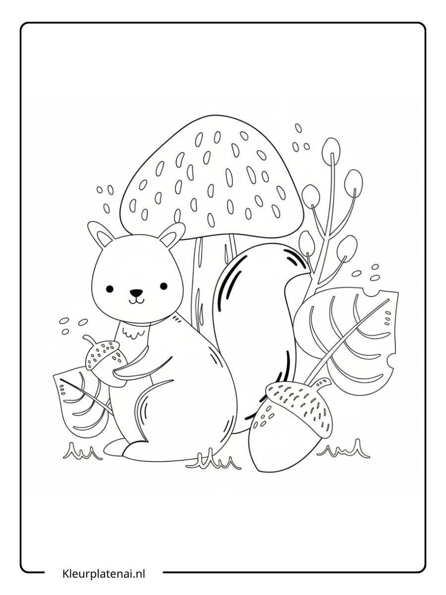 Kleurplaat Eekhoorntje (15)