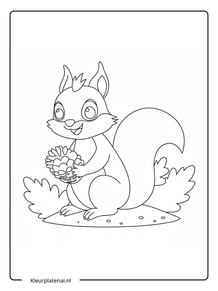 Kleurplaat Eekhoorntje (16)