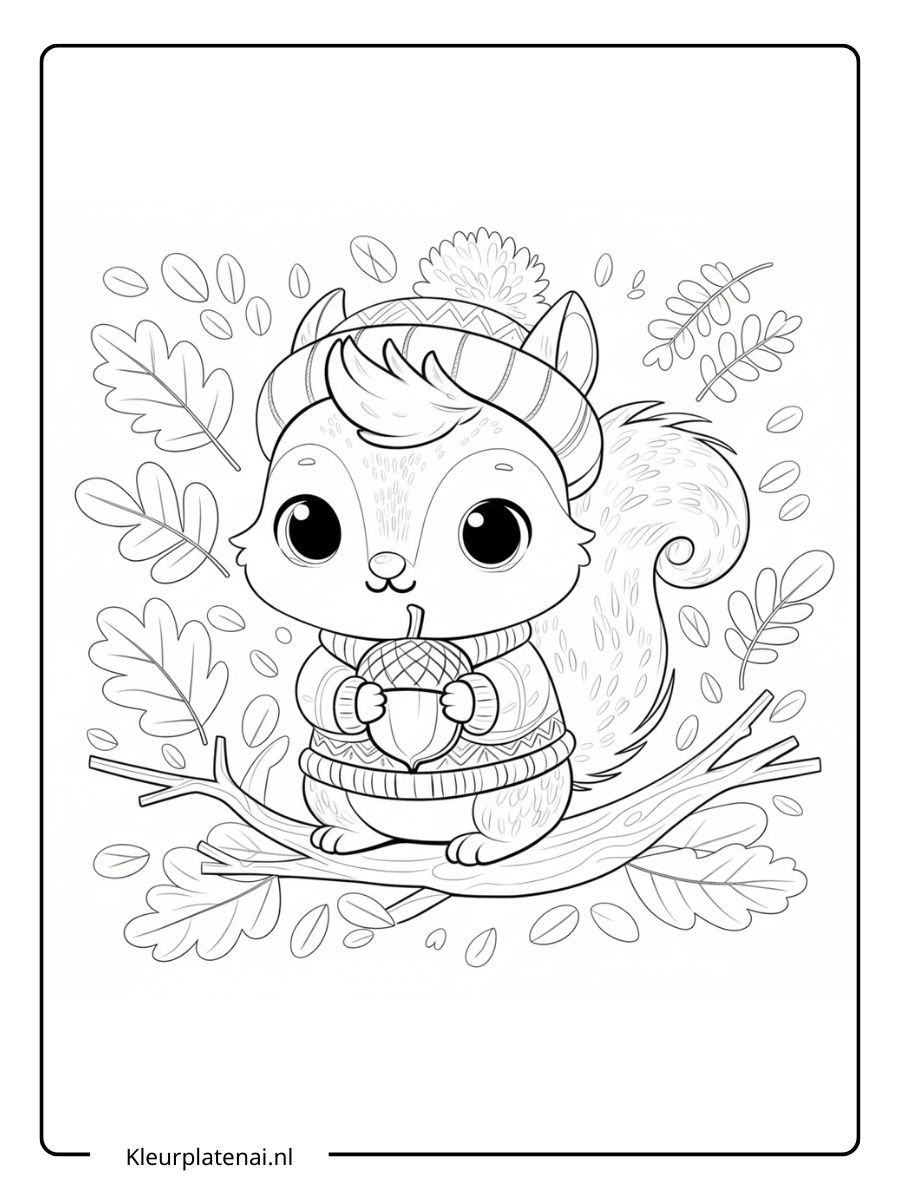 Kleurplaat Eekhoorntje (18)