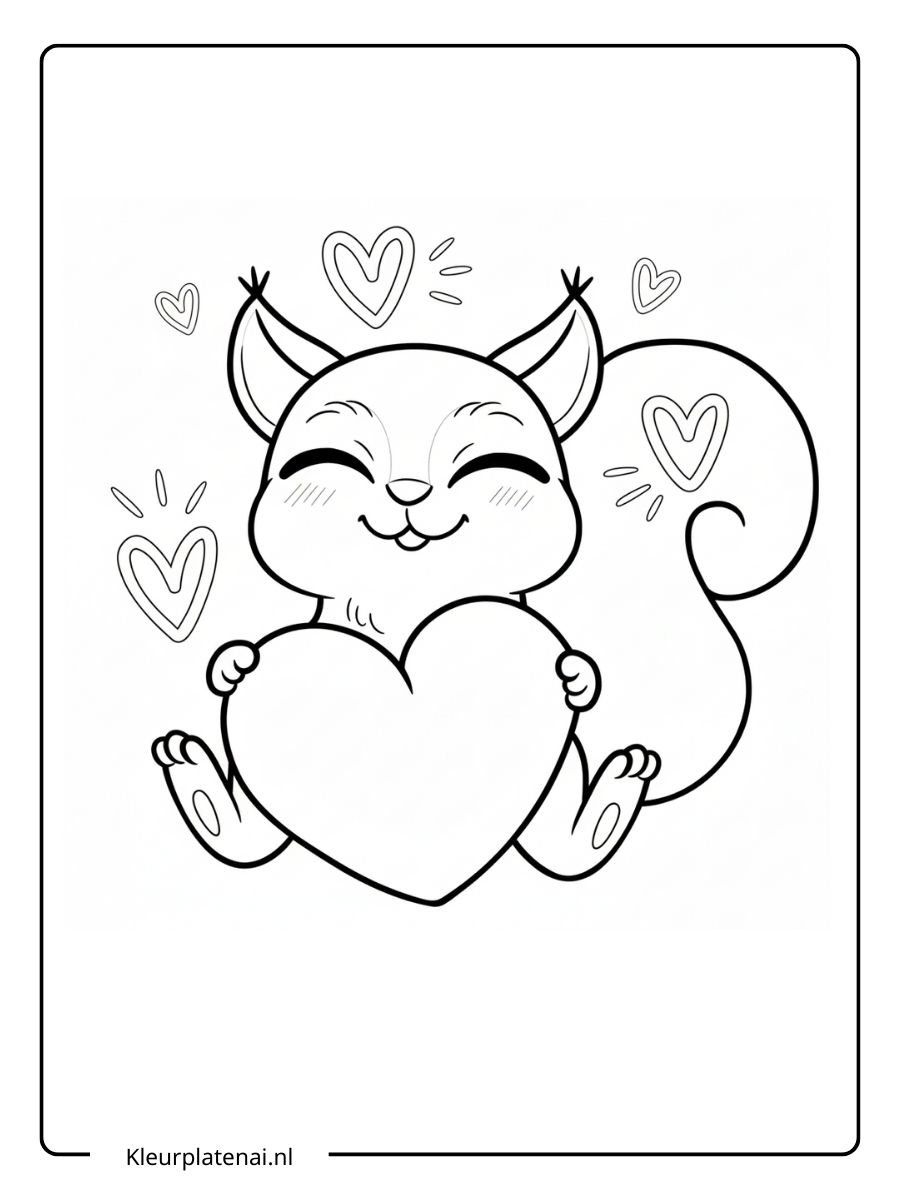 Kleurplaat Eekhoorntje (21)