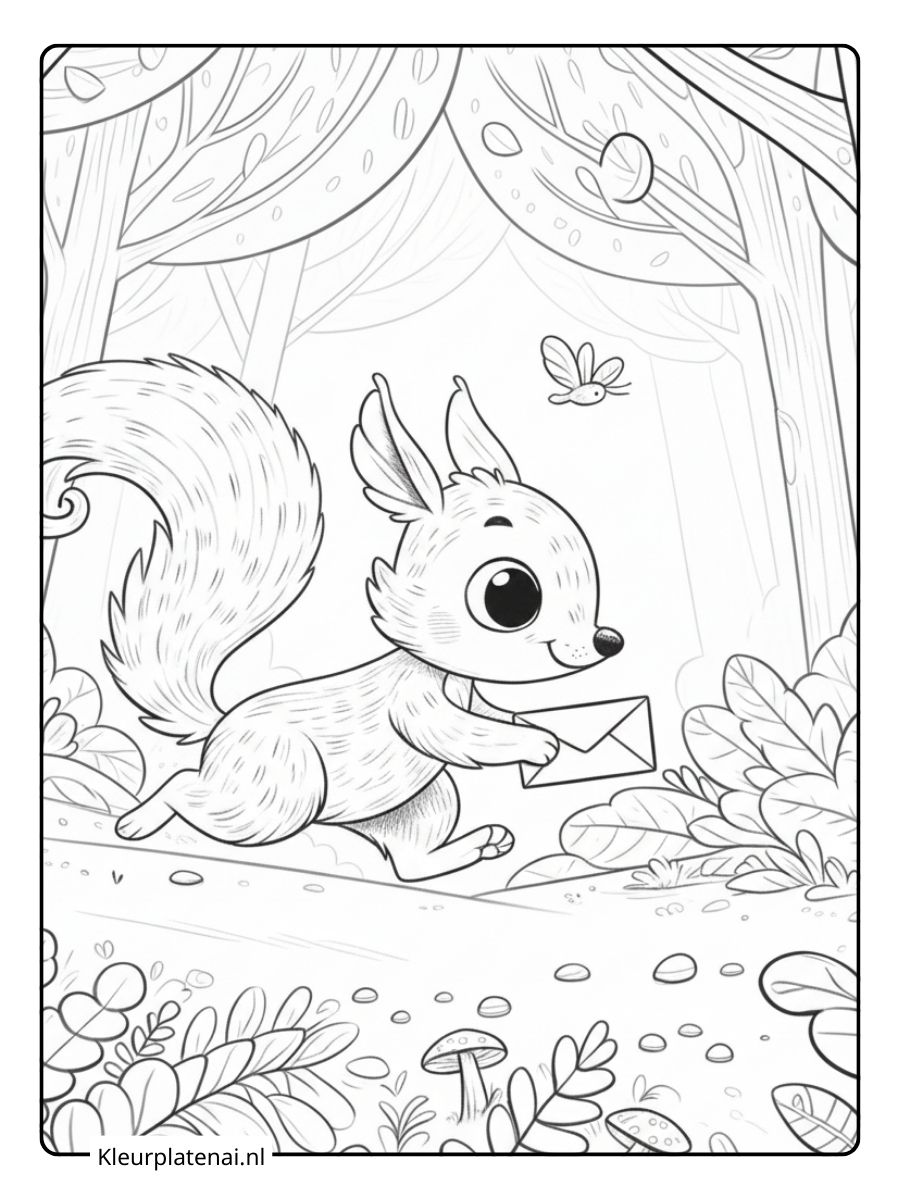 Kleurplaat Eekhoorntje (5)