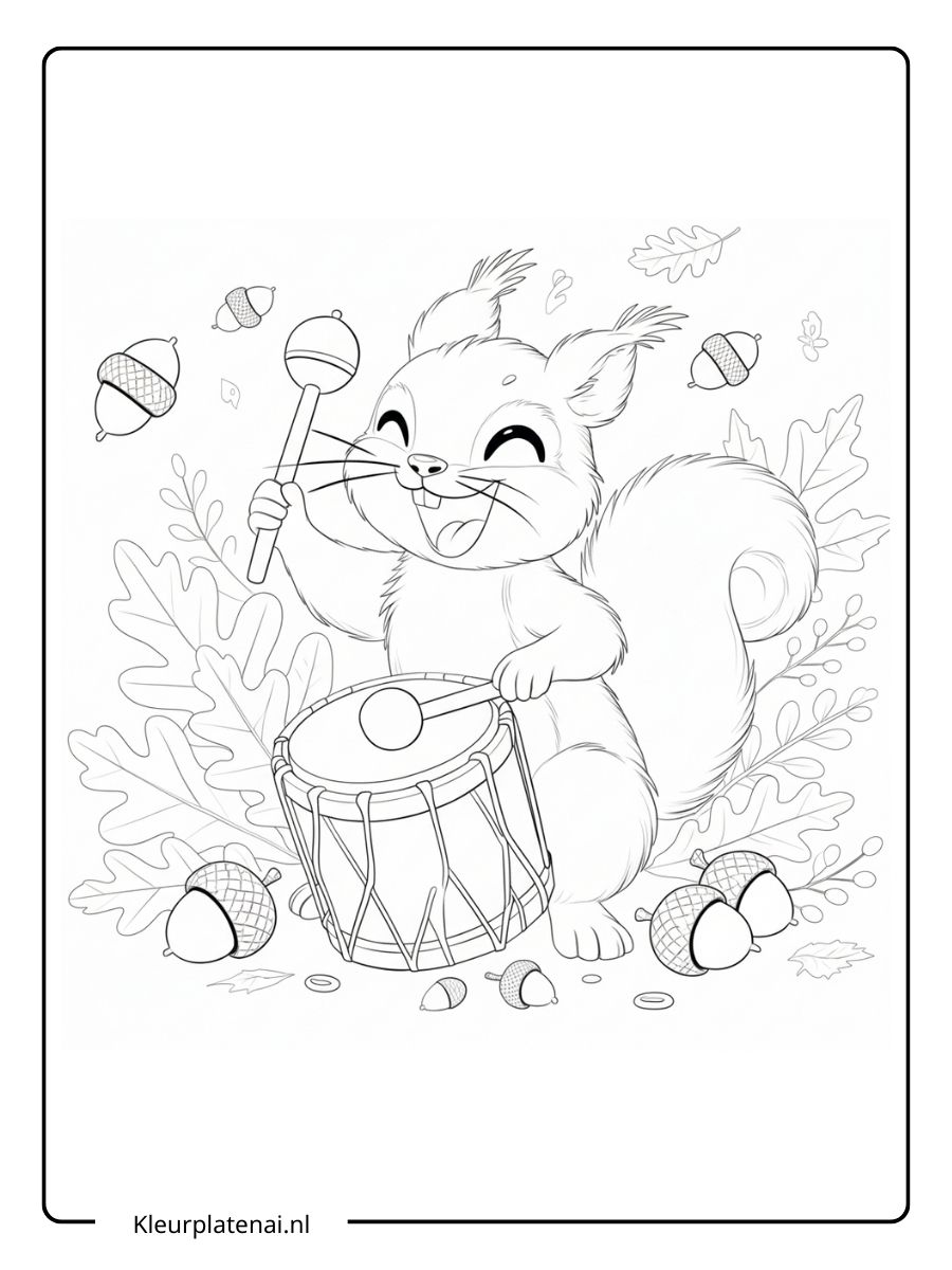 Kleurplaat Eekhoorntje (8)