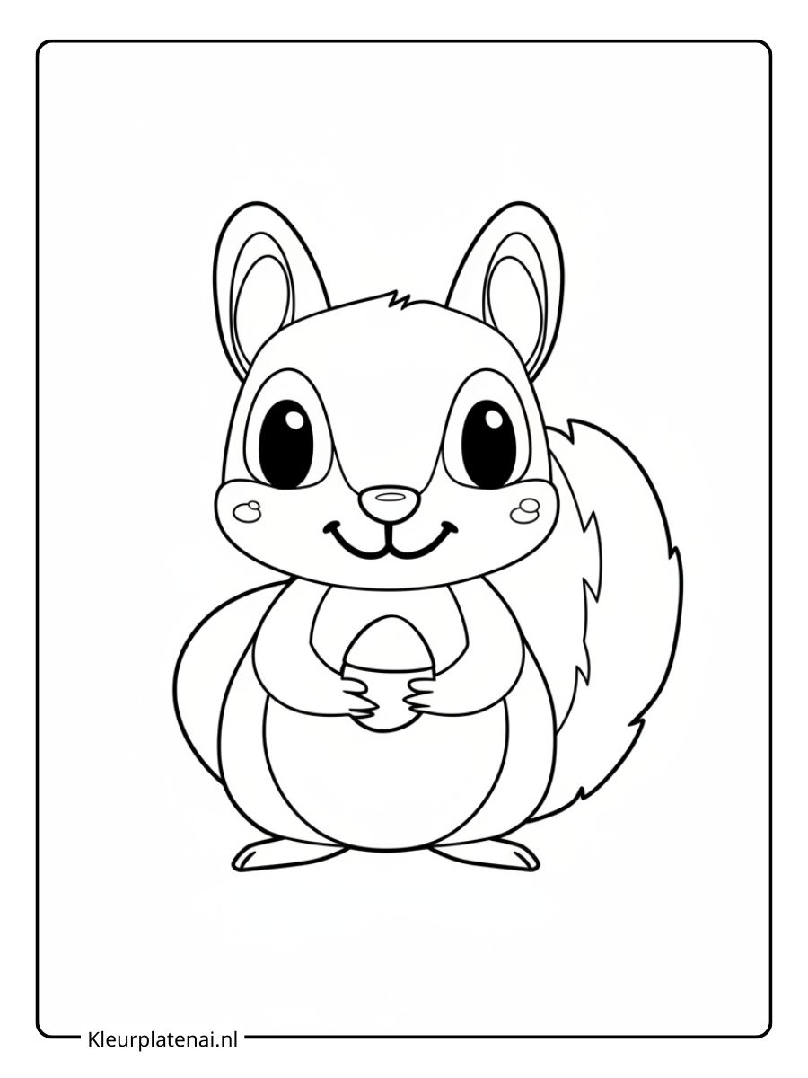 Kleurplaat Eekhoorntje