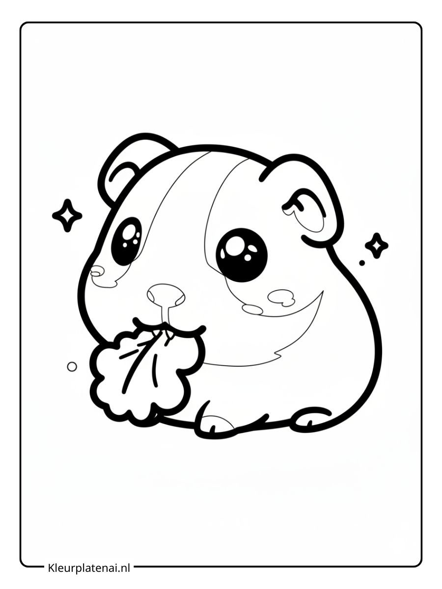 Kleurplaat Hamster Schattig (5)