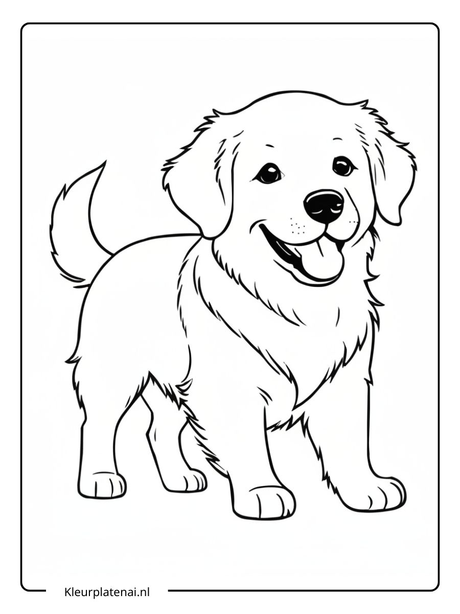 Kleurplaat Hond (10)