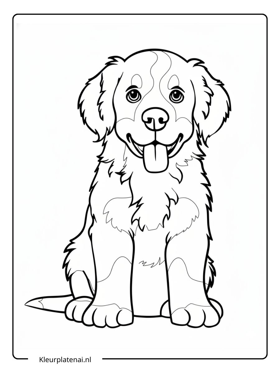 Kleurplaat Hond (11)