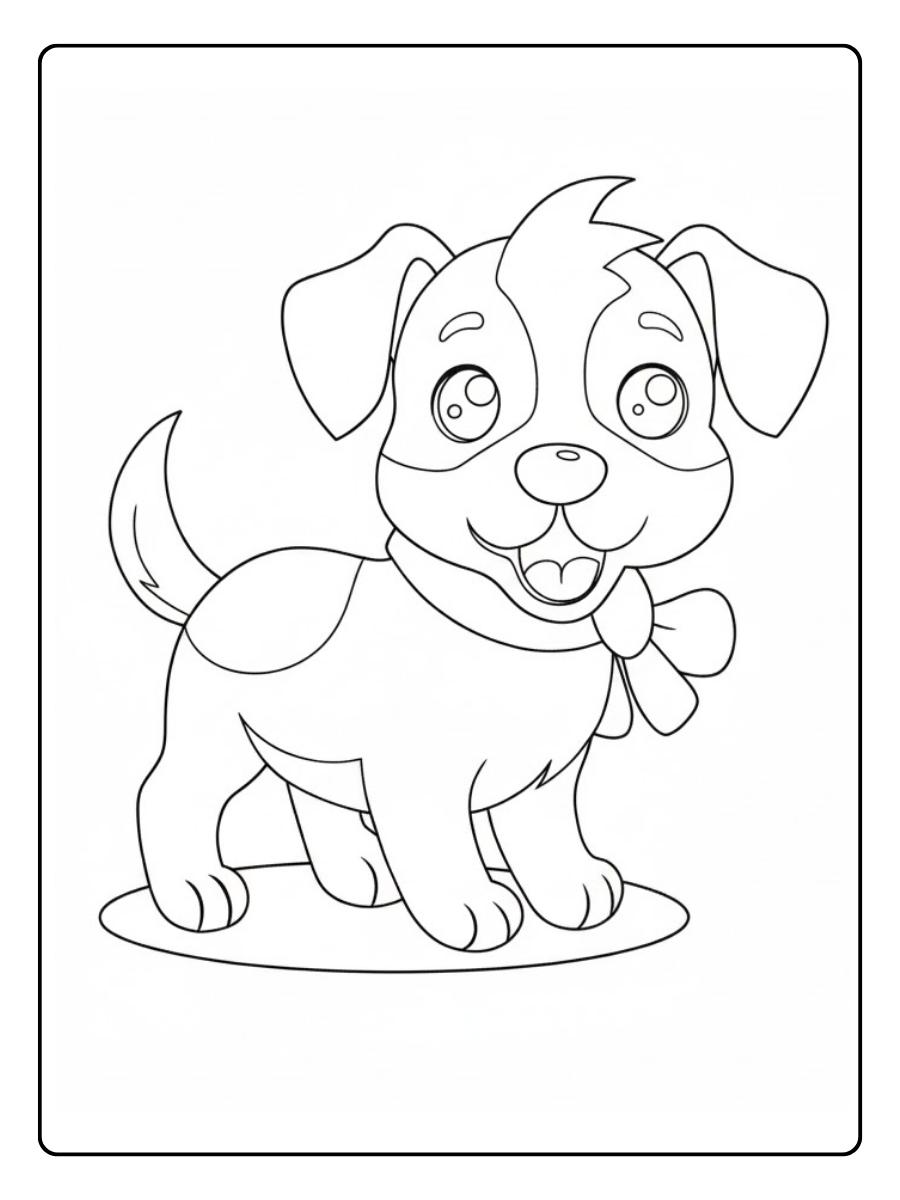 Kleurplaat Hond De Beste Vriend