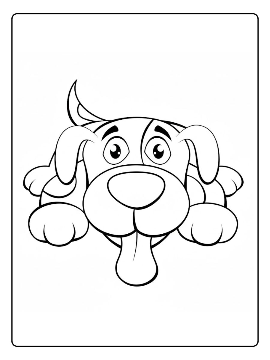 Kleurplaat Hond De Spelende Puppy