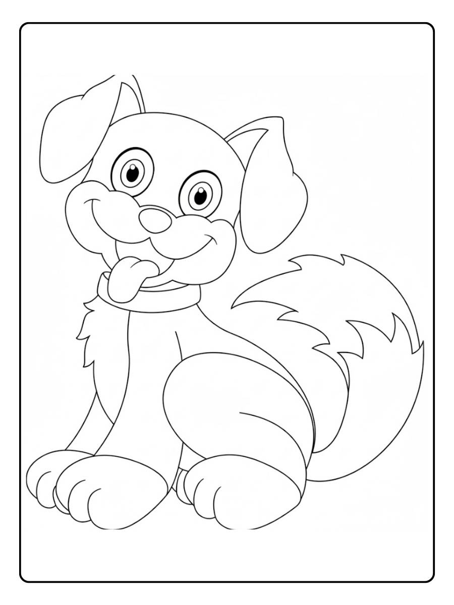 Kleurplaat Hond Lieve Vriend