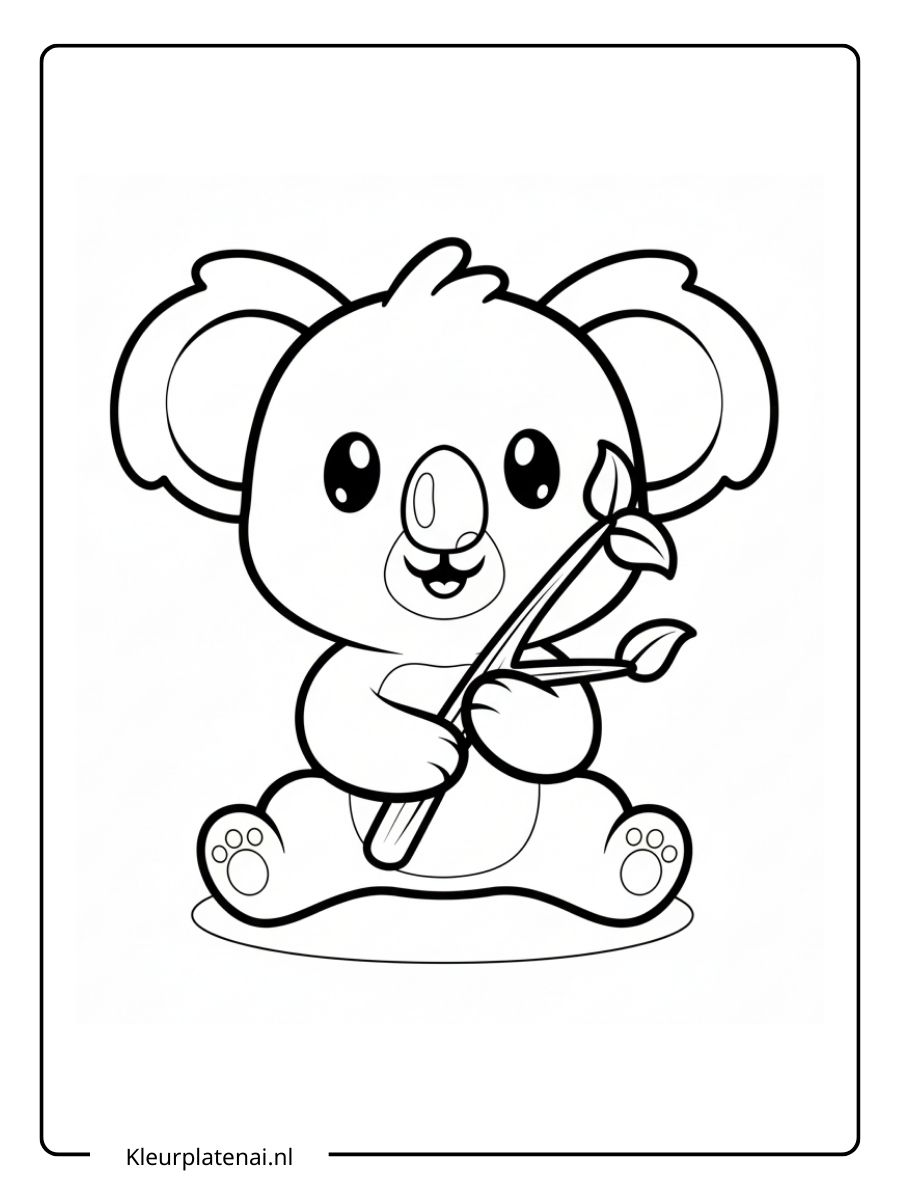 Kleurplaat Koala (11)