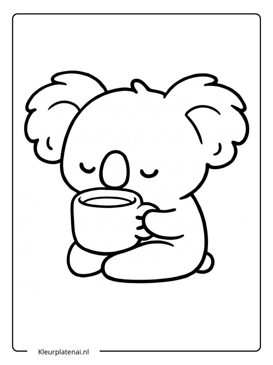 Kleurplaat Koala (12)