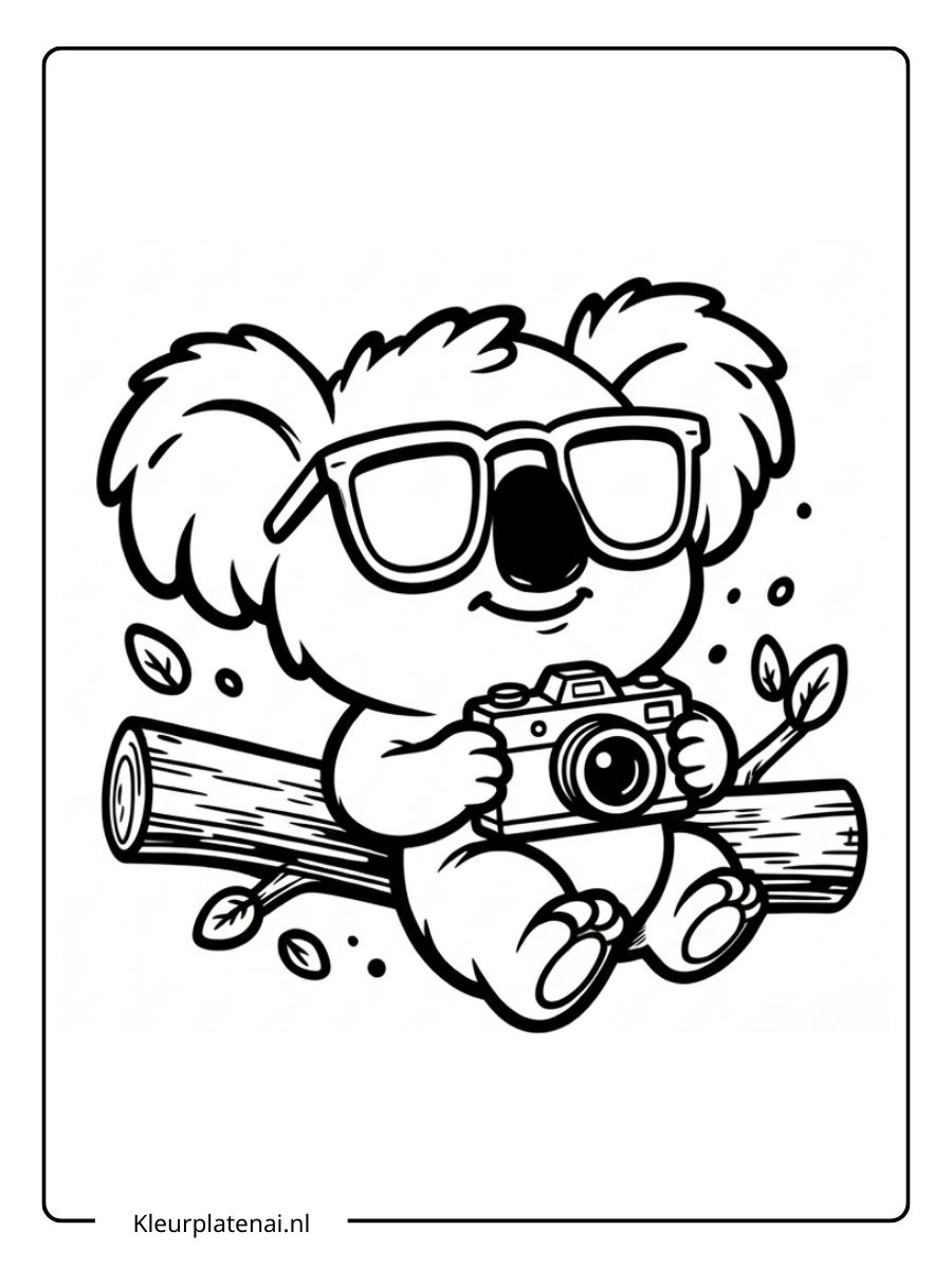 Kleurplaat Koala (15)