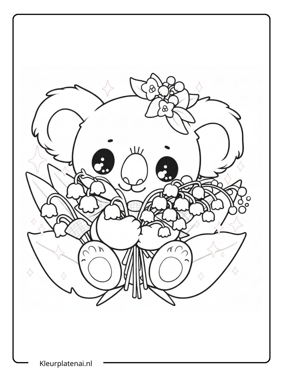Kleurplaat Koala (18)
