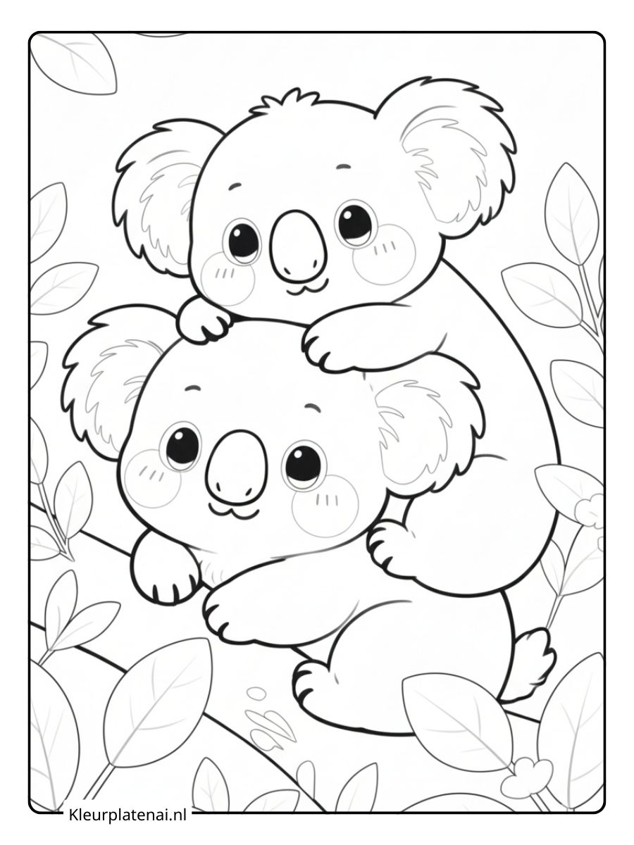 Kleurplaat Koala (2)