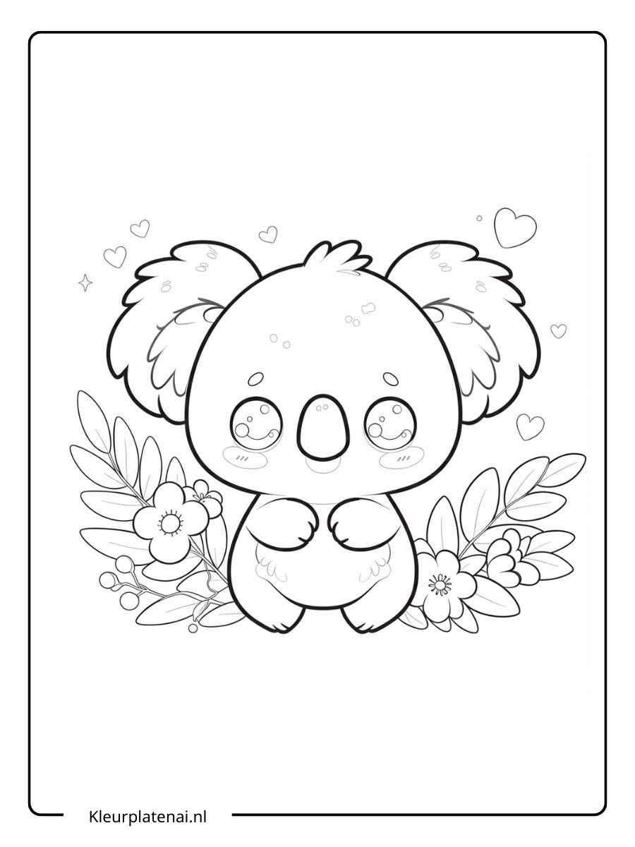 Kleurplaat Koala (20)