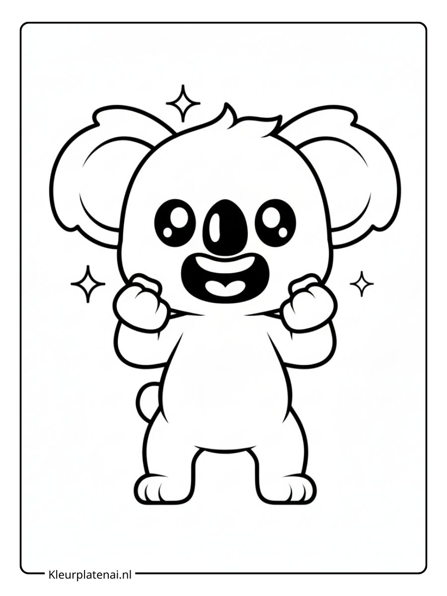 Kleurplaat Koala (3)
