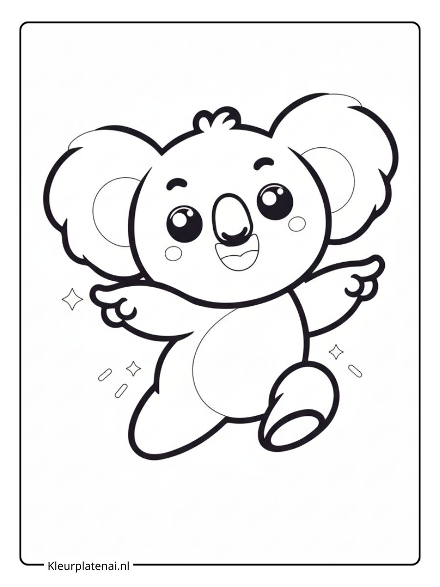 Kleurplaat Koala (4)