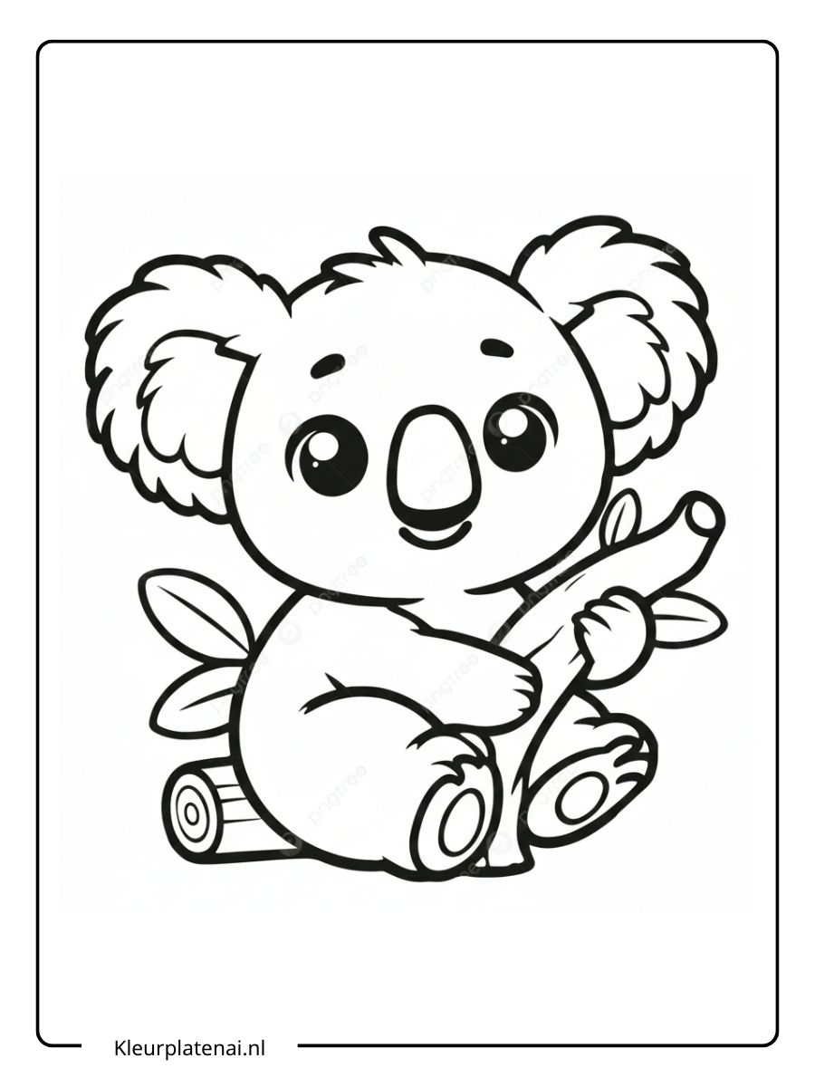 Kleurplaat Koala (5)