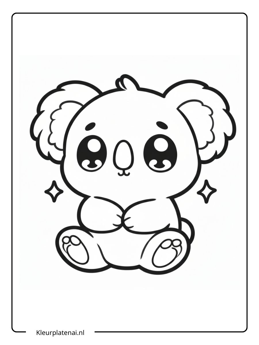 Kleurplaat Koala (6)