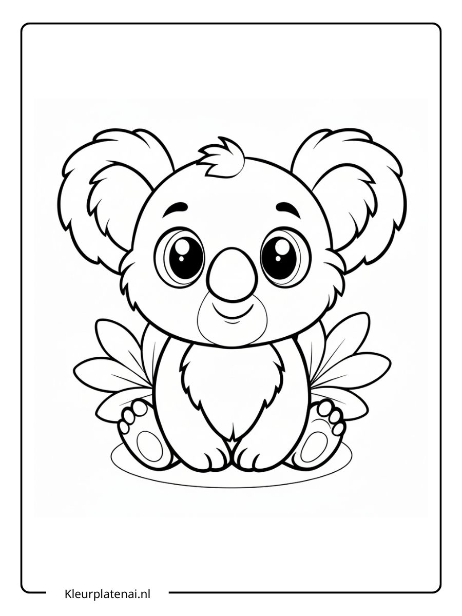 Kleurplaat Koala (9)