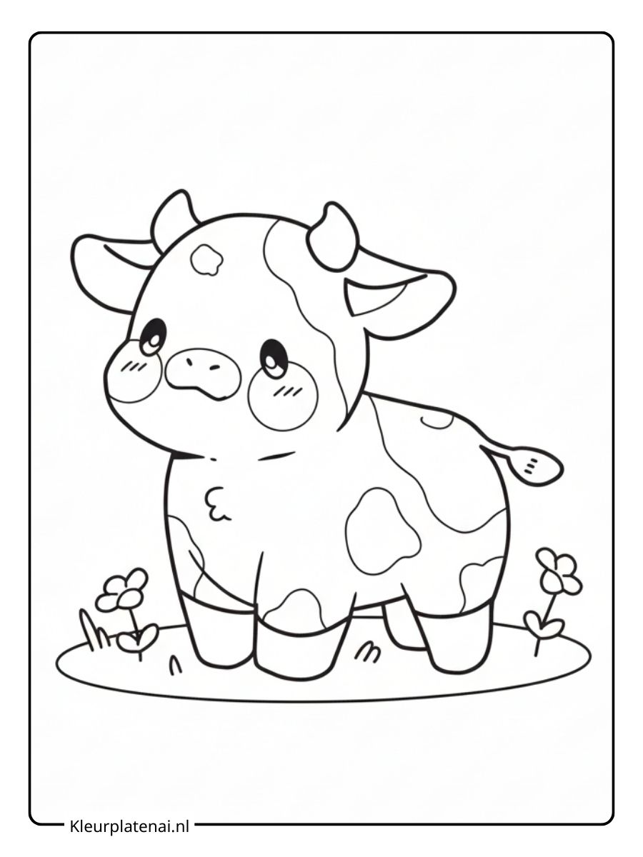 Kleurplaat Koe (12)