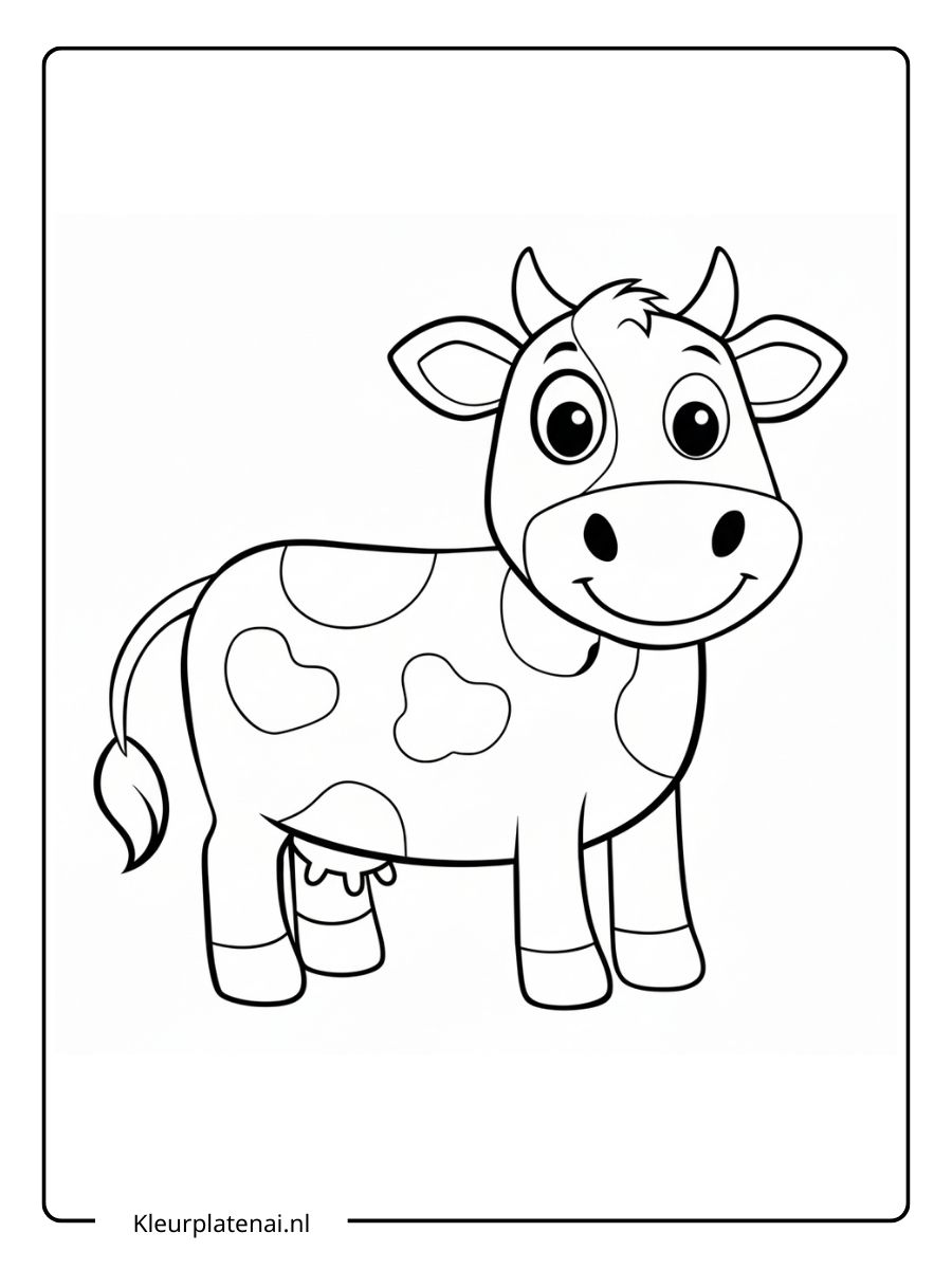 Kleurplaat Koe (13)
