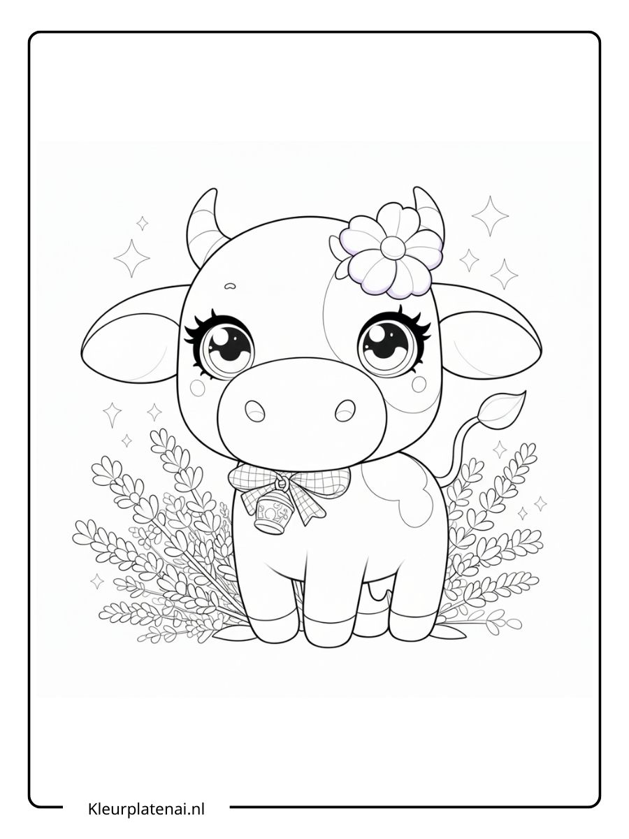 Kleurplaat Koe (14)