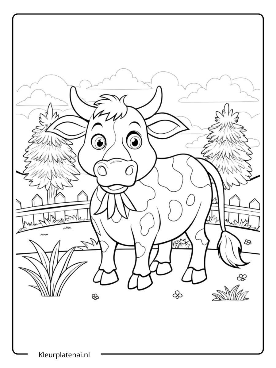 Kleurplaat Koe (15)