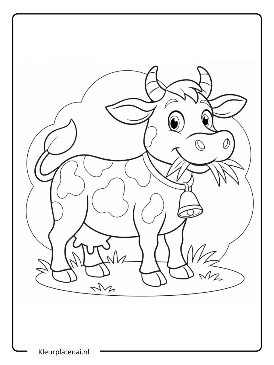 Kleurplaat Koe (19)