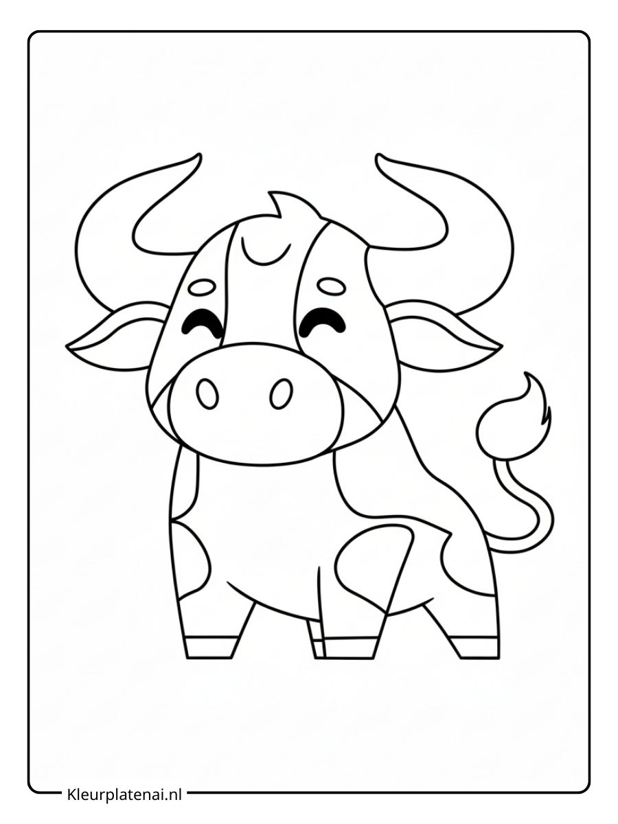 Kleurplaat Koe (4)
