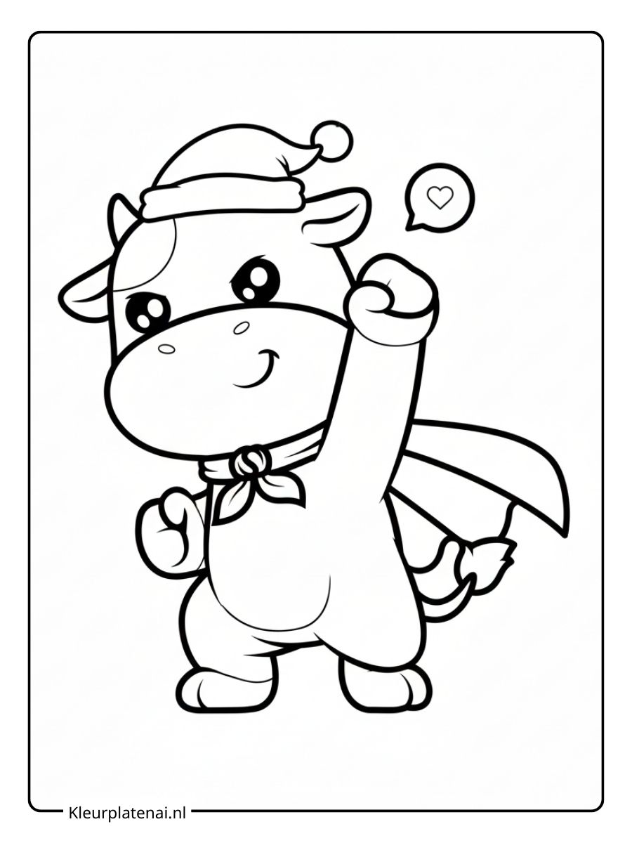 Kleurplaat Koe (7)
