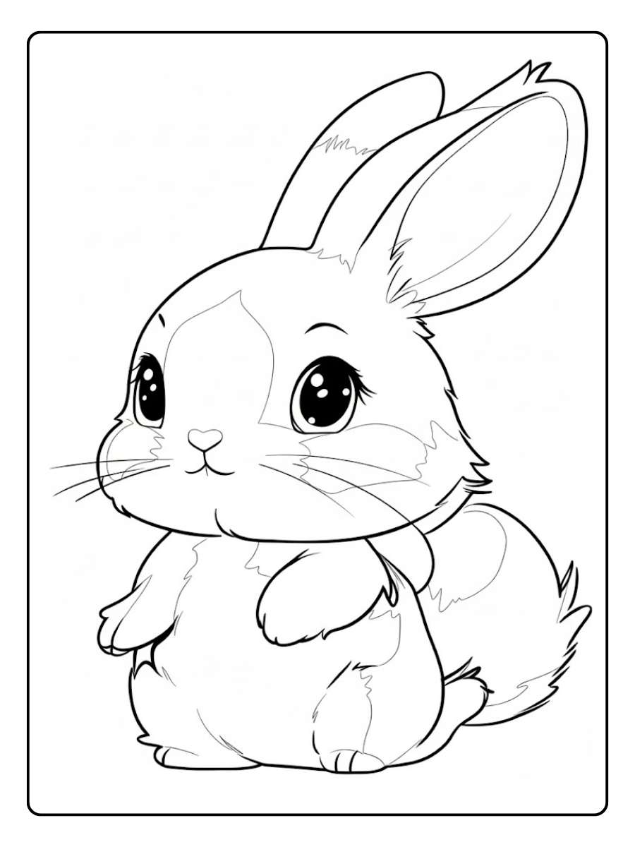 Kleurplaat Konijn Zachte Vriend