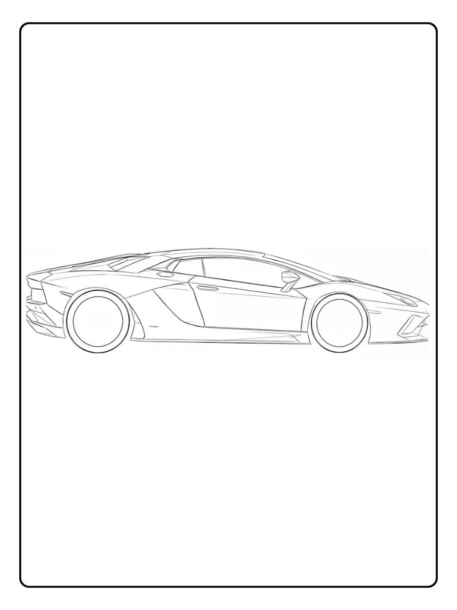 Kleurplaat Lamborghini Aventador