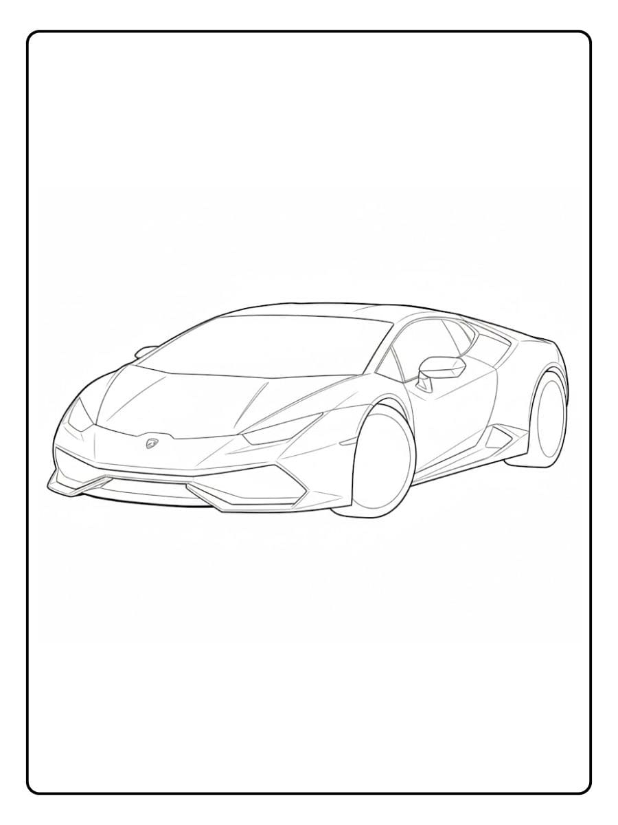 Kleurplaat Lamborghini Huracán