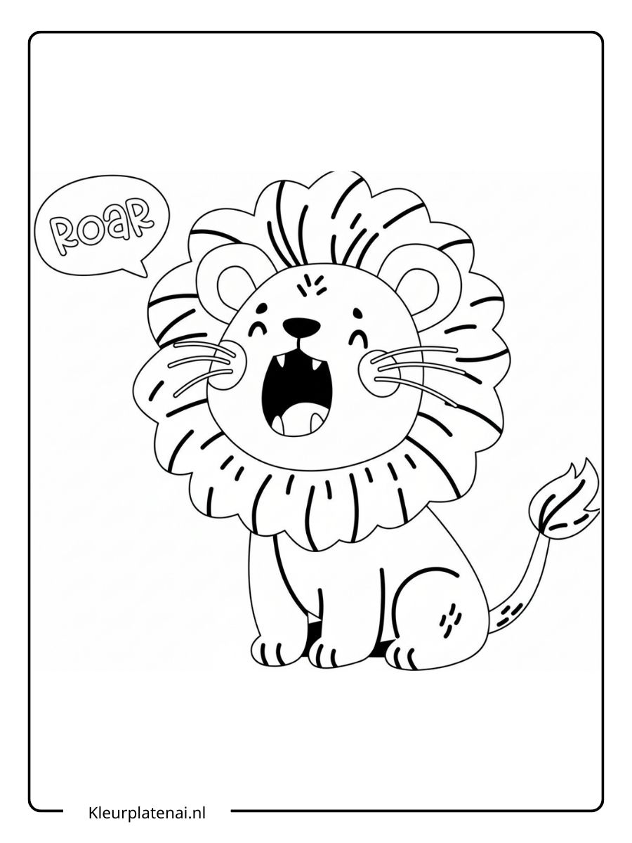 Kleurplaat Leeuw (10)