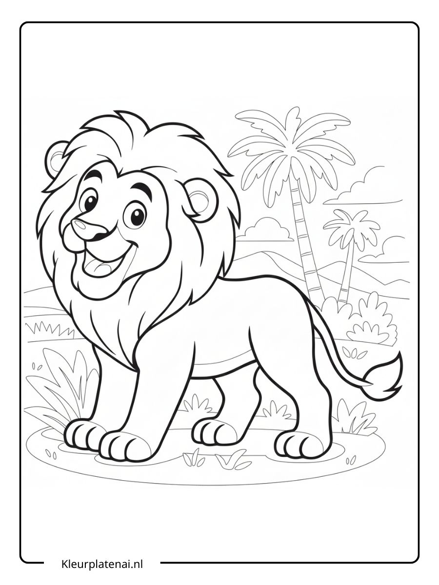 Kleurplaat Leeuw (12)