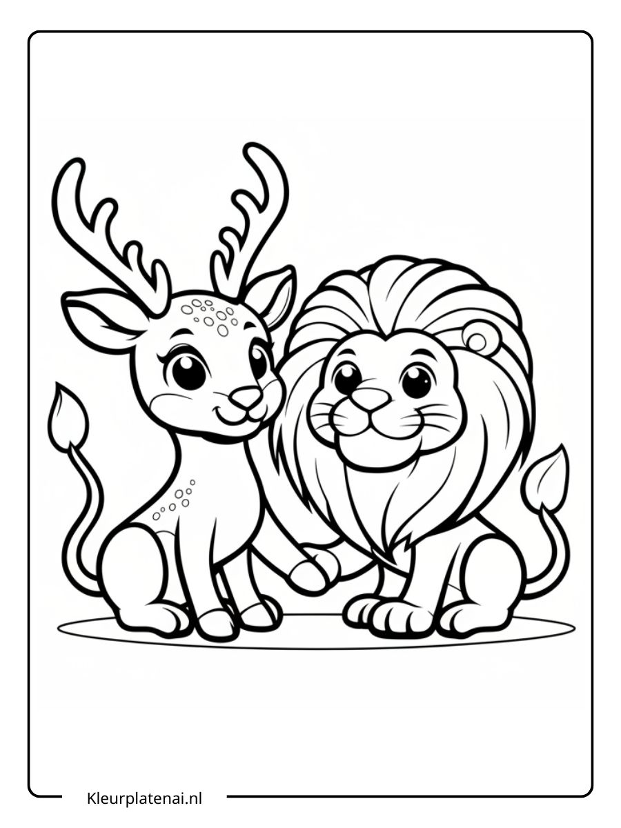 Kleurplaat Leeuw (14)