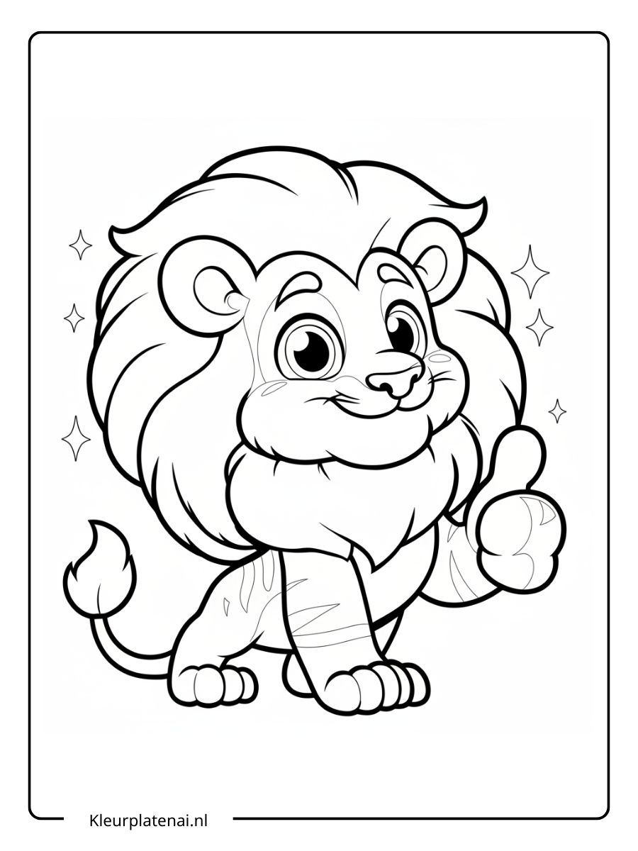 Kleurplaat Leeuw (16)